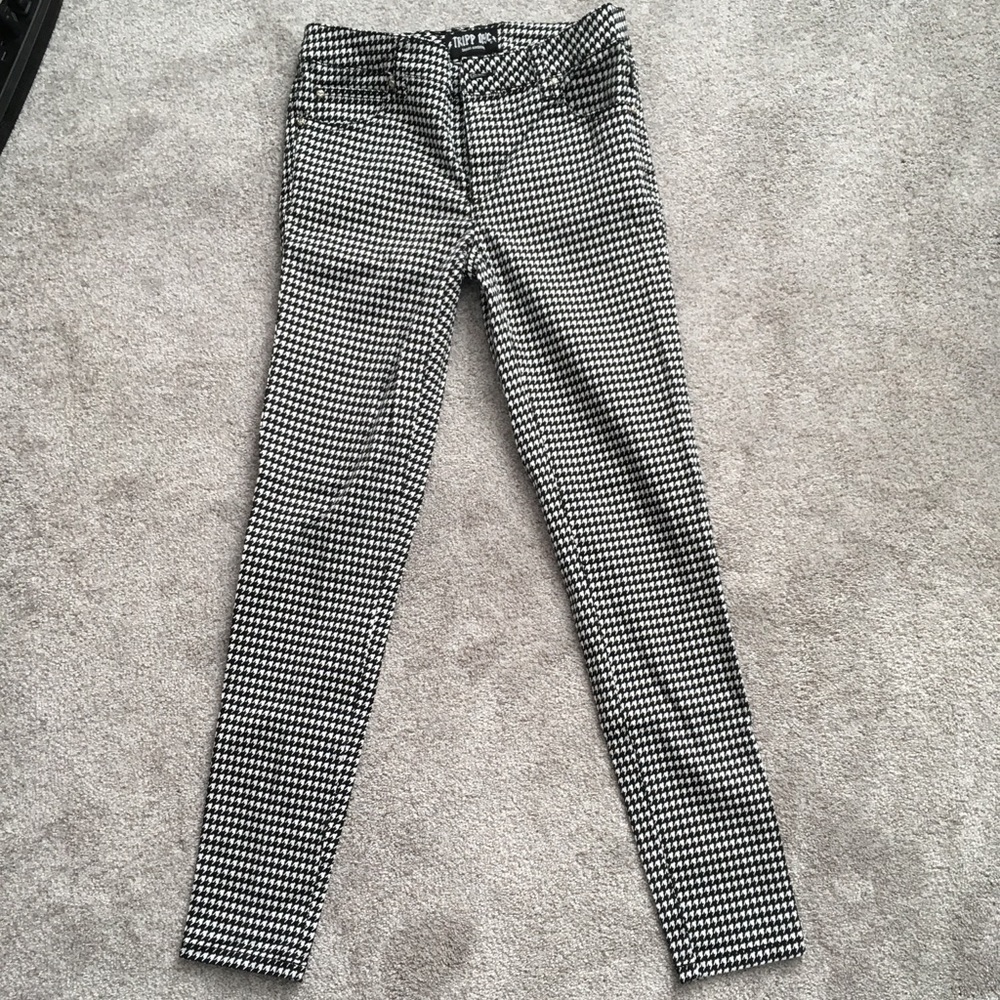 tripp nyc houndstooth skinny jeans
